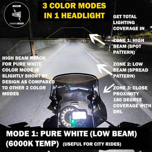 Vaishnu LED Touring Headlight For Triumph Speed 400 / Scrambler 400 X - Motodrift