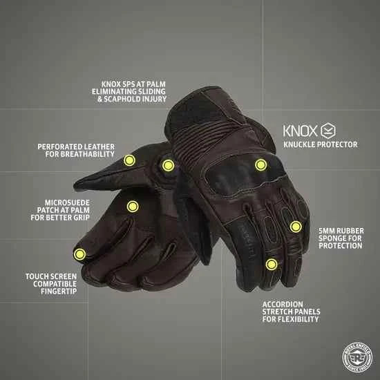 Royal Enfield Vamos Riding Gloves Brown