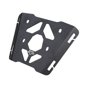 ViaTerra quick mount rear rack for KTM Adventure 390 Gen 3 in matte black powder-coated steel