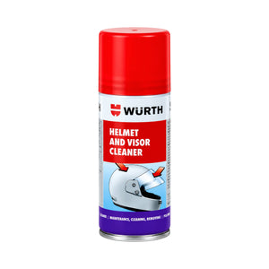 Wurth 150ml active foam helmet and visor cleaner spray for motorcycle gear maintenance