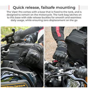 Viaterra Viper Pro Motorcycle Tank Bag (Universal) - Motodrift