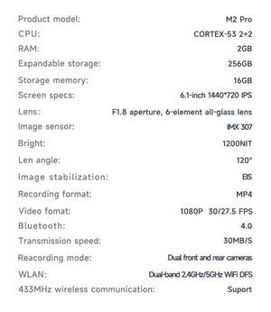 Alien Rider M2 Pro Motorcycle Dual Recording Bike Navigation System With Touchscreen, GPS & TPMS (With RADAR) - Motodrift