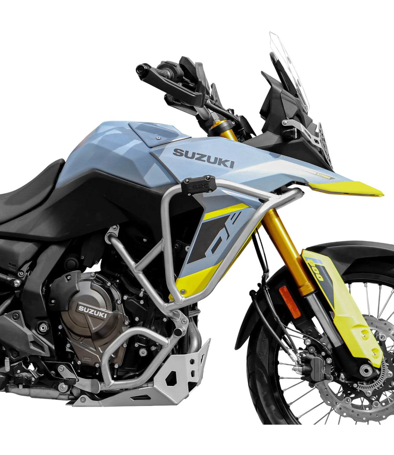 SRC Crash Bar Set for Suzuki V Strom 800DE - Silver (SS) - Motodrift