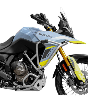 SRC Crash Bar Set for Suzuki V Strom 800DE - Silver (SS) - Motodrift