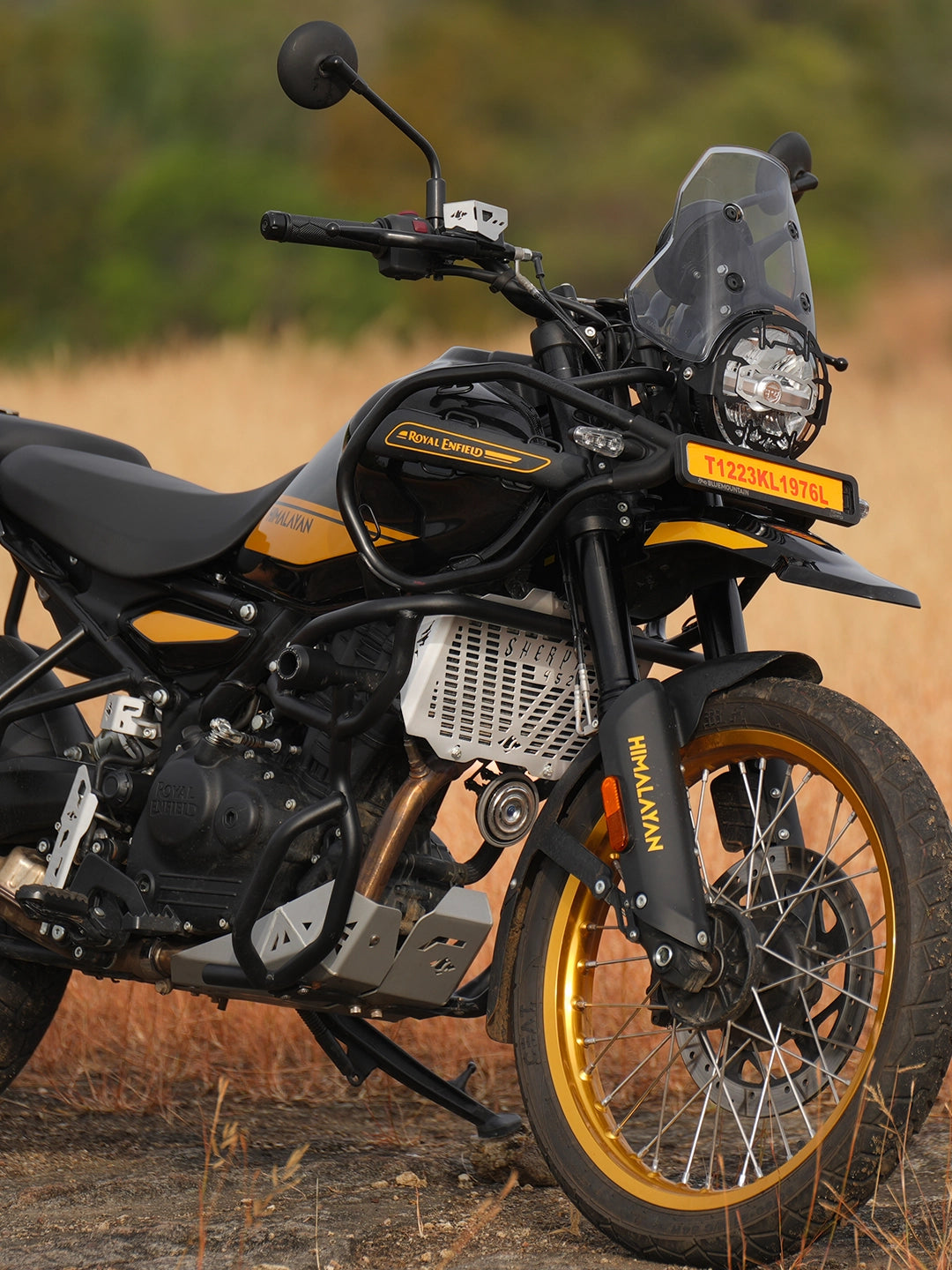LCB Bazooka Crash Guard With Slider For Royal Enfield Himalayan 450 (Black) - Motodrift