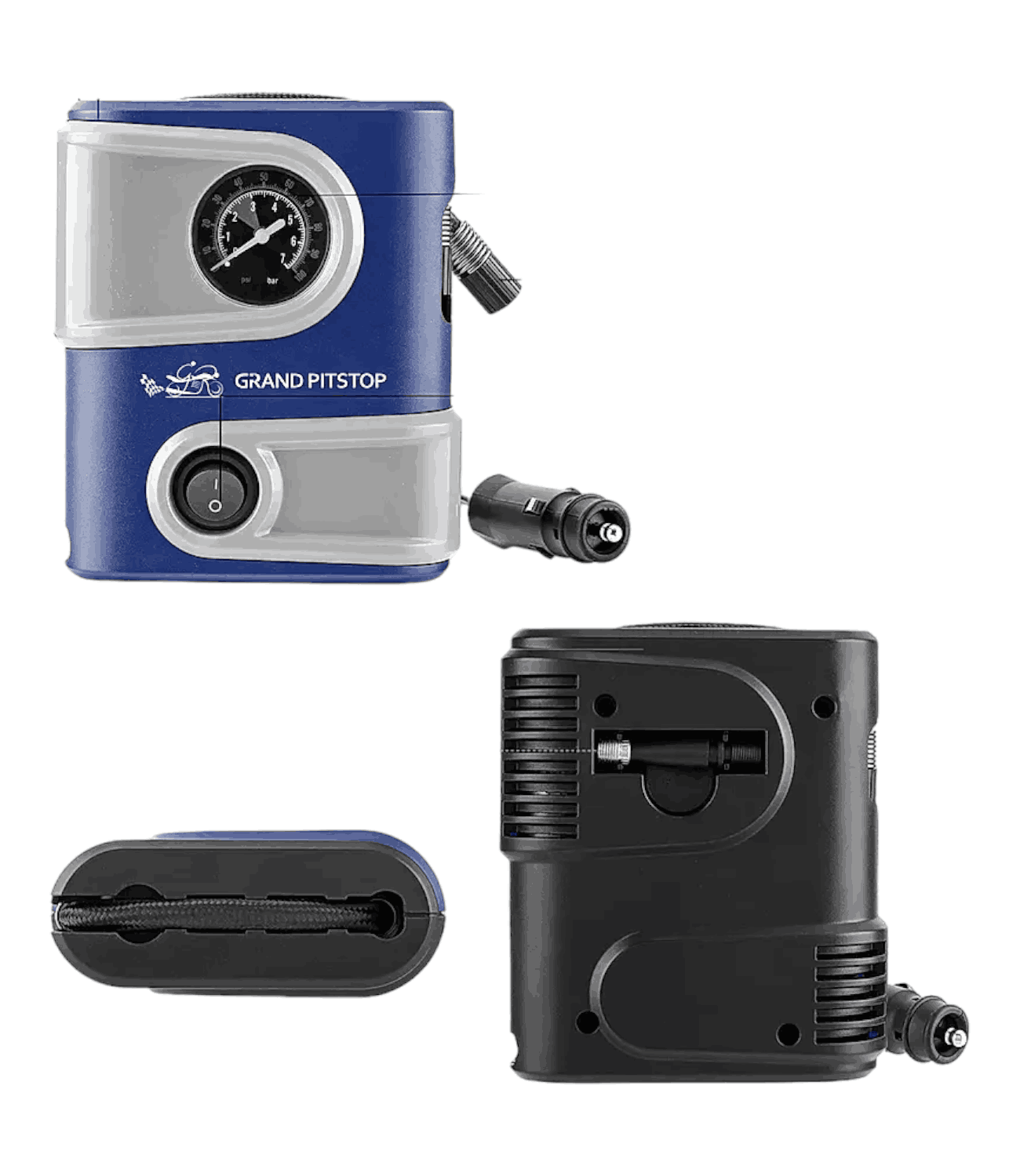 Grand Pitstop -  Electric Tyre Inflator - Car / Motorcycle - Motodrift