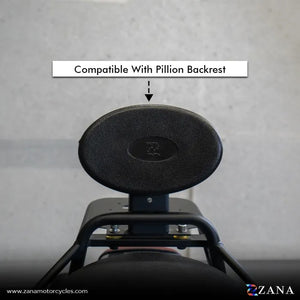 Zana Top Rack With Plate Compatible With Pillion Backrest For Honda CB 350 H'ness - Motodrift