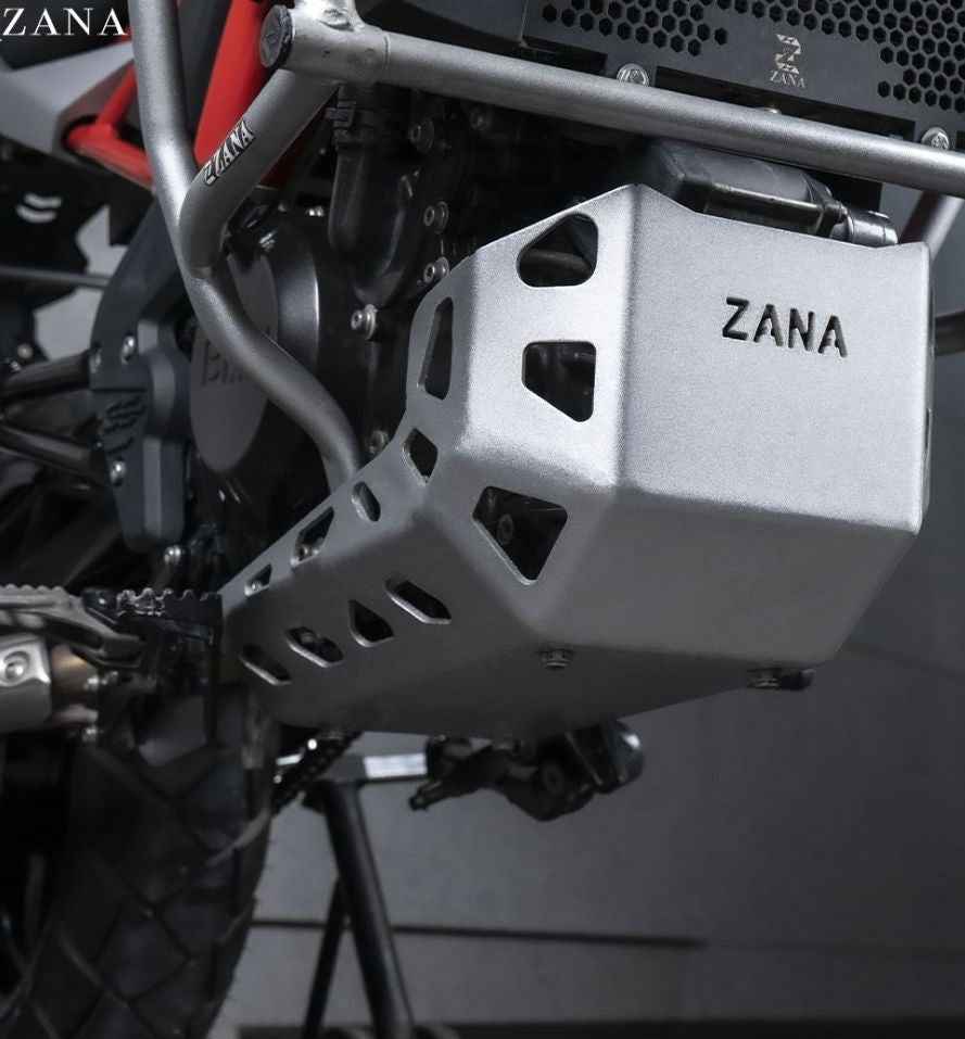 Zana BMW G310 GS Aluminum Sump Guard - Silver - Motodrift