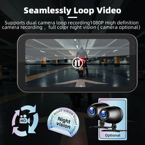 S3 Elite 6.25 inch Motorcycle Navigation with Carplay 2K HD Screen with Camera Remote and TPMS - Motodrift