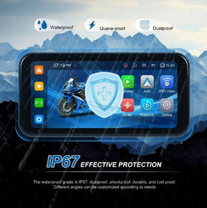 S3P Lite 6.25 inch Motorcycle Navigation with Carplay 2K HD Screen ONLY with Handlebar Remote - Motodrift