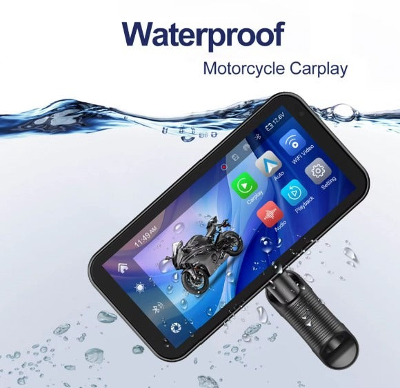 S3P Lite 6.25 inch Motorcycle Navigation with Carplay 2K HD Screen ONLY with Handlebar Remote - Motodrift