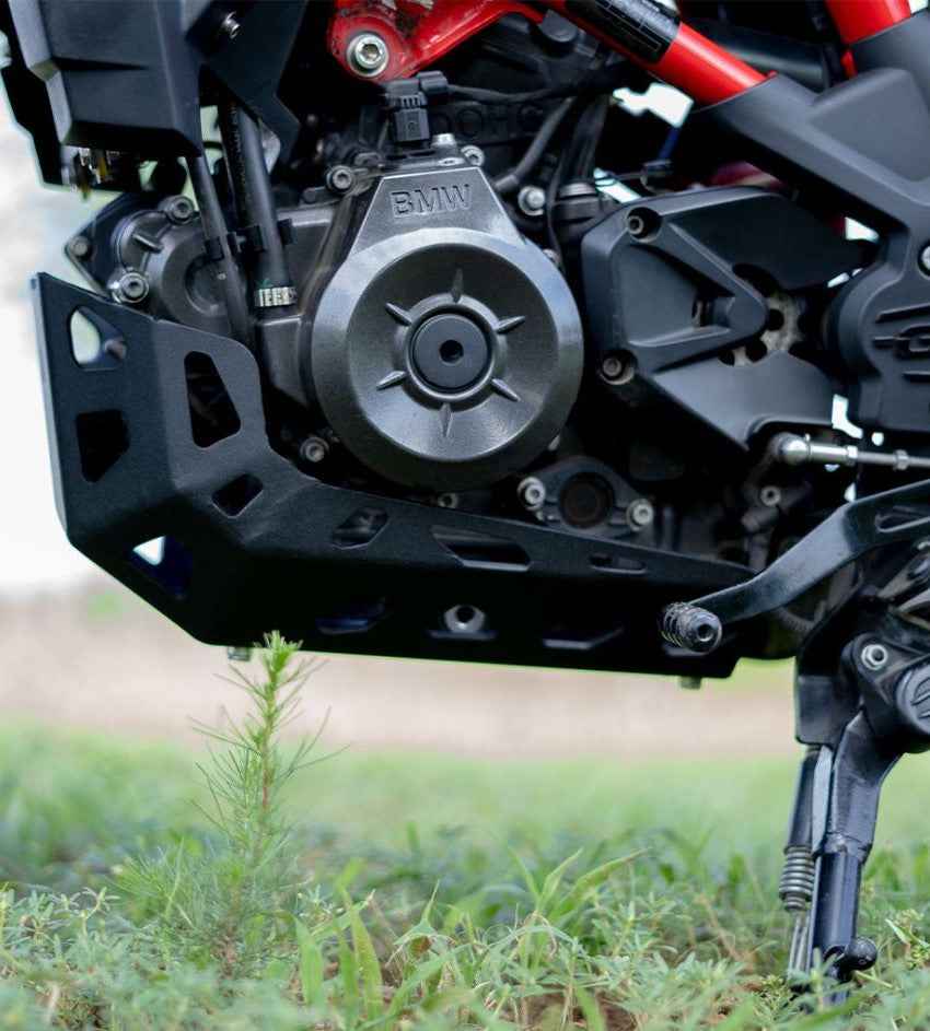 Zana BMW G310 GS Aluminum Sump Guard Black - Motodrift