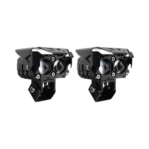 HJG Double Lens Future Eyes Fog Light Dual Tone Yellow/White LED, Universal