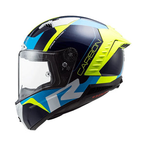 LS2 FF805 Thunder C Racing1 GL.Blue H-V Yellow-06 - Motodrift