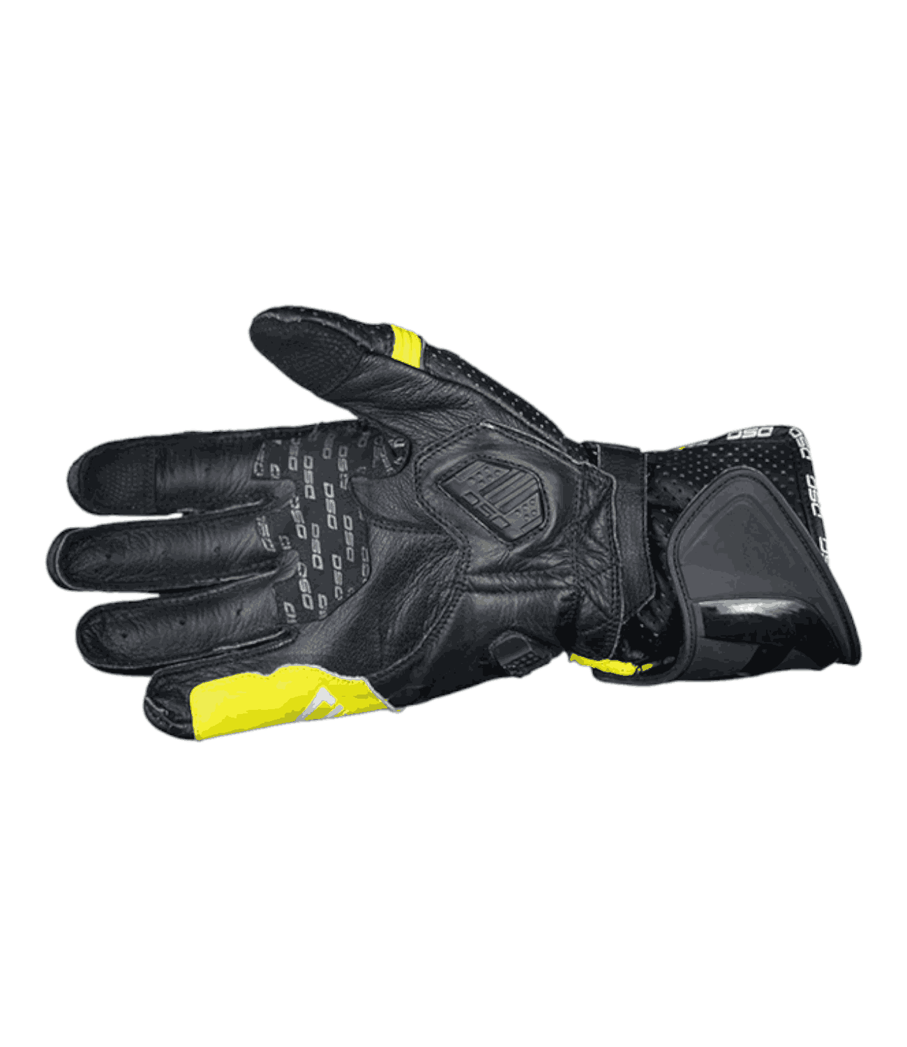 DSG Pro GP Riding Gloves (Black / Fluo Yellow) - Motodrift