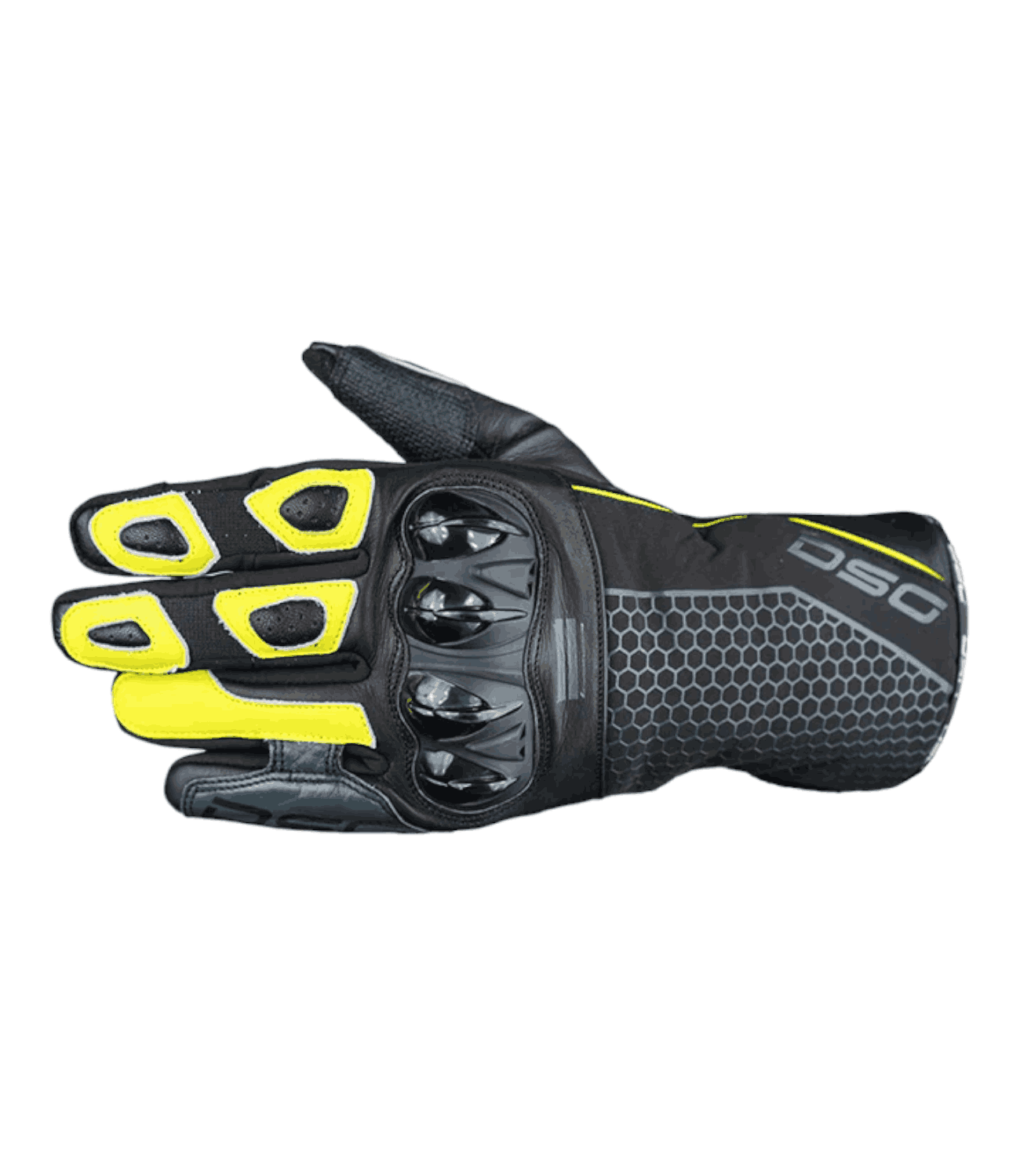 DSG Hydro V2 Riding Gloves (Black / Fluo Yellow) - Motodrift
