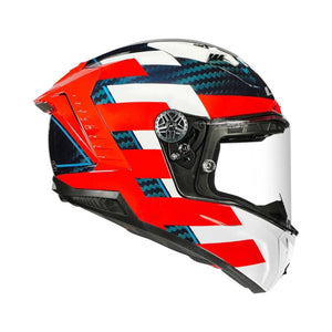 LS2 FF805 Thunder Carbon GP Alliance Red White Blue Helmet (FIM Certified) - Motodrift