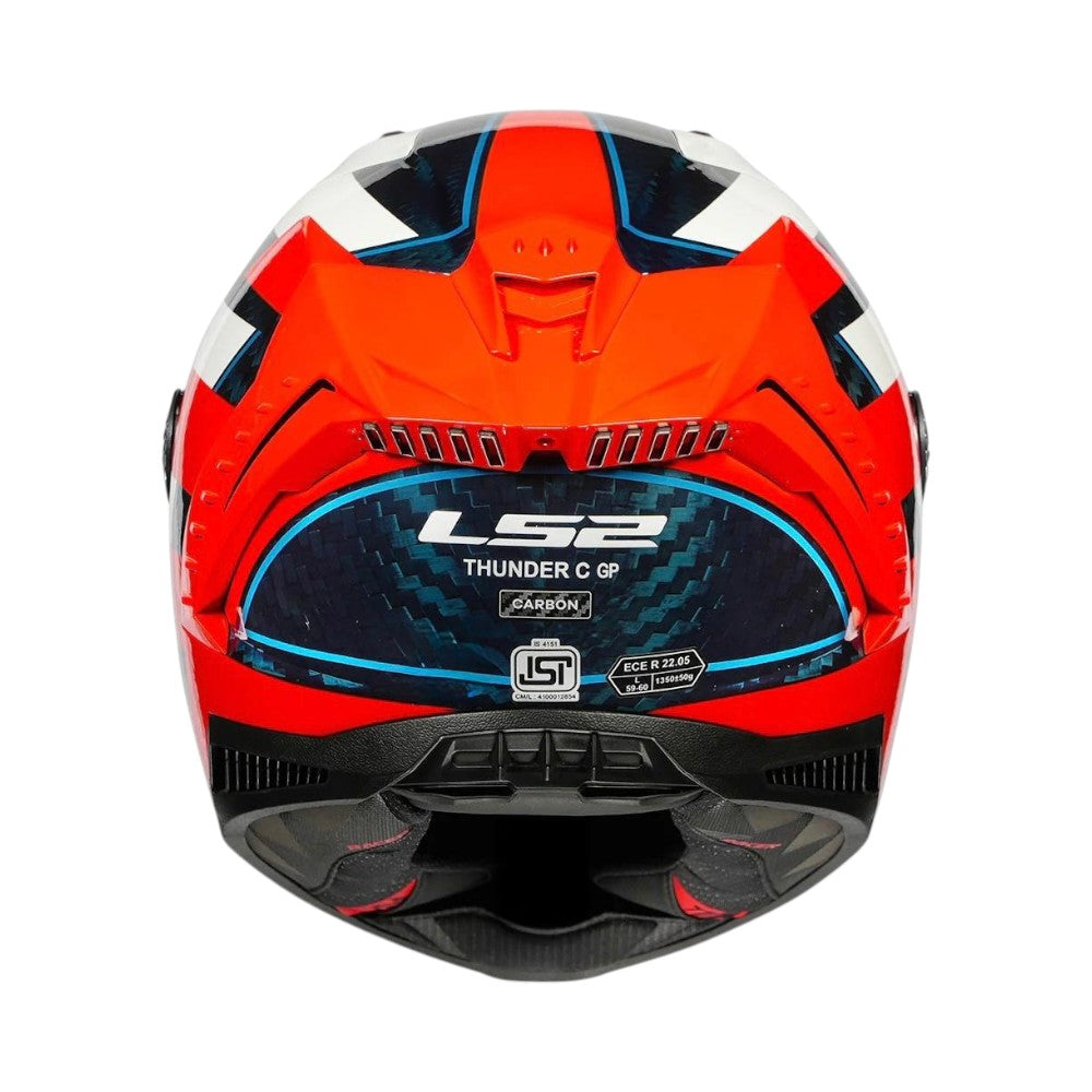 LS2 FF805 Thunder Carbon GP Alliance Red White Blue Helmet (FIM Certified) - Motodrift