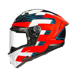 LS2 FF805 Thunder Carbon GP Alliance Red White Blue Helmet (FIM Certified) - Motodrift