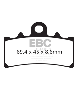 EBC FA 606 HH Fully Sintered Brake Pads - Motodrift