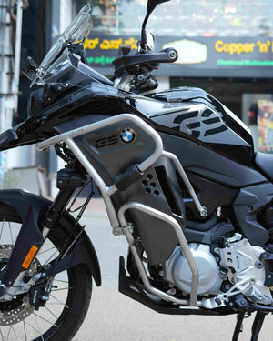 Z Pro Upper Crash Bars For BMW F850 GSA (Silver) - Motodrift