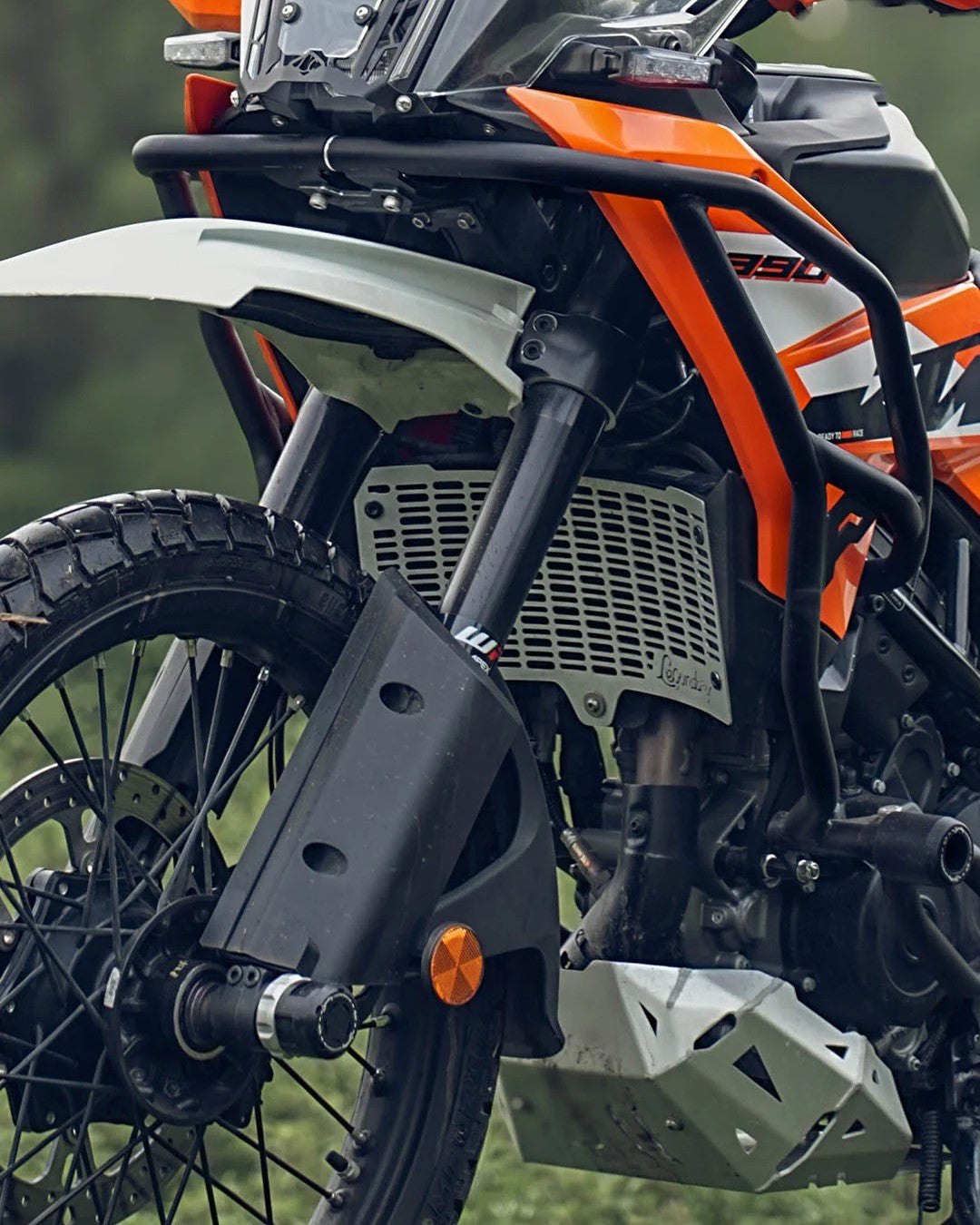 LCB KTM ADV 390 2025 Model Vector Radiator Grill - Silver Aluminium - Motodrift