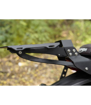 Carbon Racing Top Rack & Back Rest Combo with Vibration Dampener For Triumph Scrambler 400 X - Motodrift