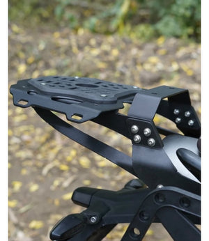 Carbon Racing Top Rack & Back Rest Combo with Vibration Dampener For Triumph Scrambler 400 X - Motodrift