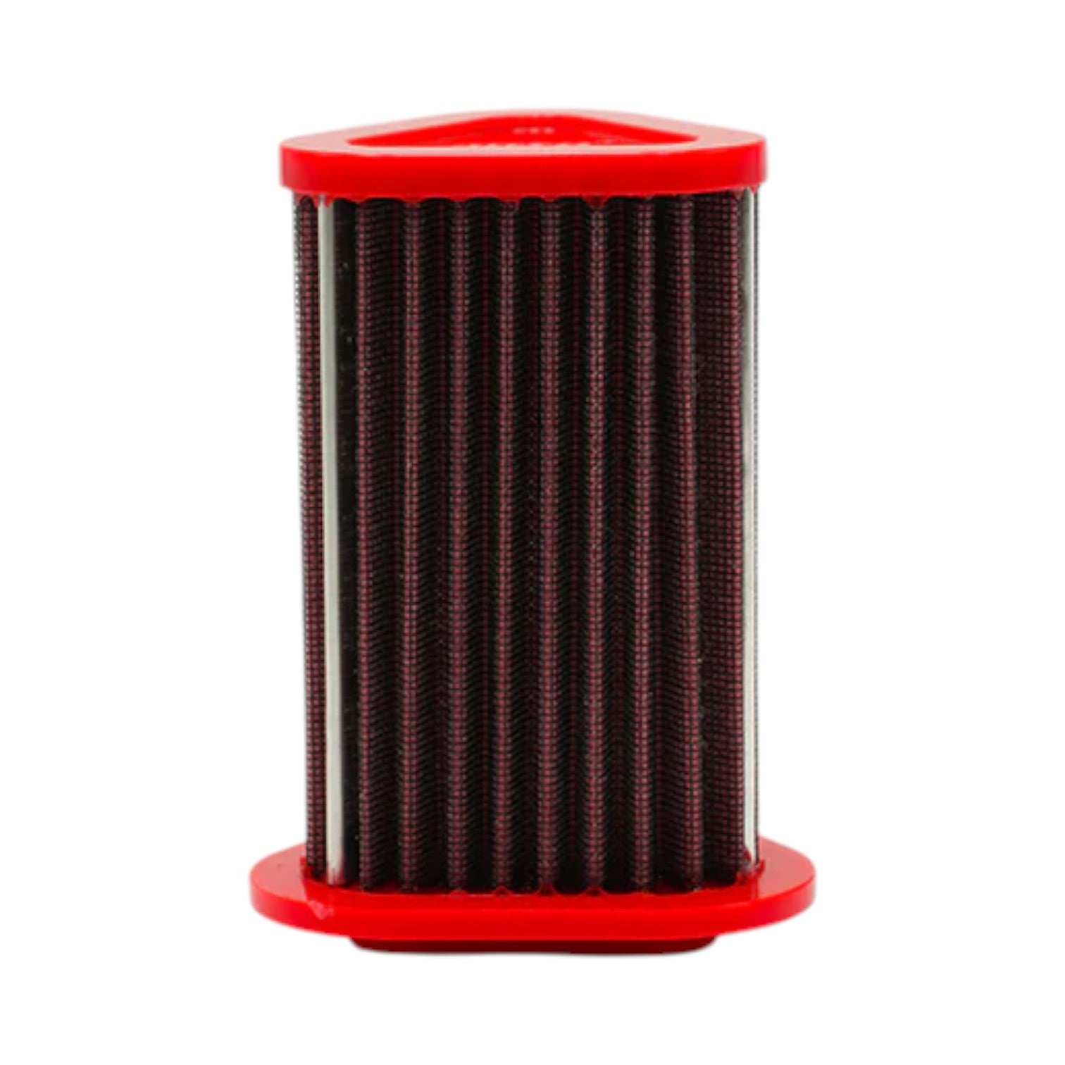 Moto Torque air filter with red top and bottom on a white background