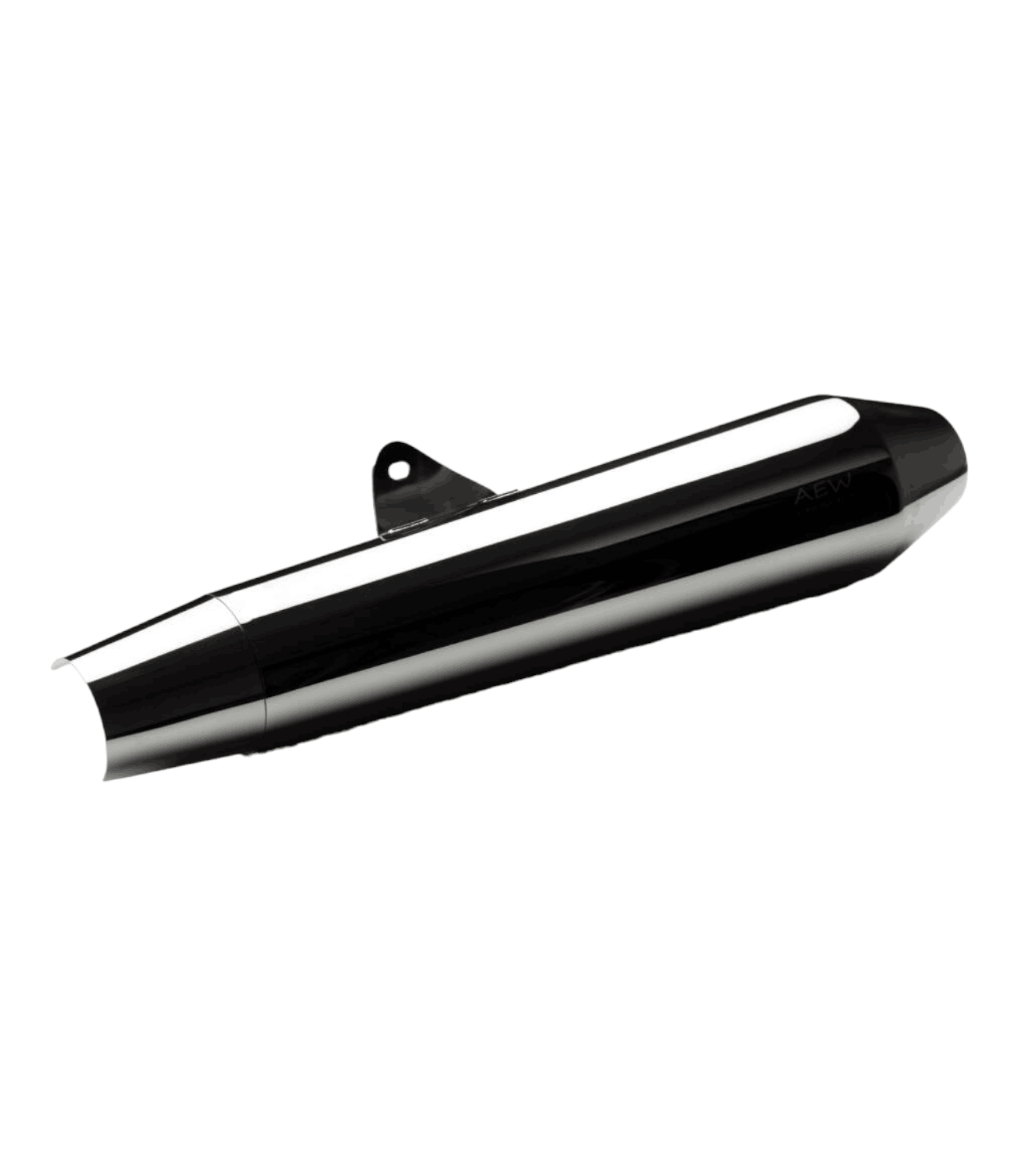 AEW Megaphone For Royal Enfield Continental GT / Interceptor 650 TE 102 Stainless Steel Mirror Polish - Motodrift