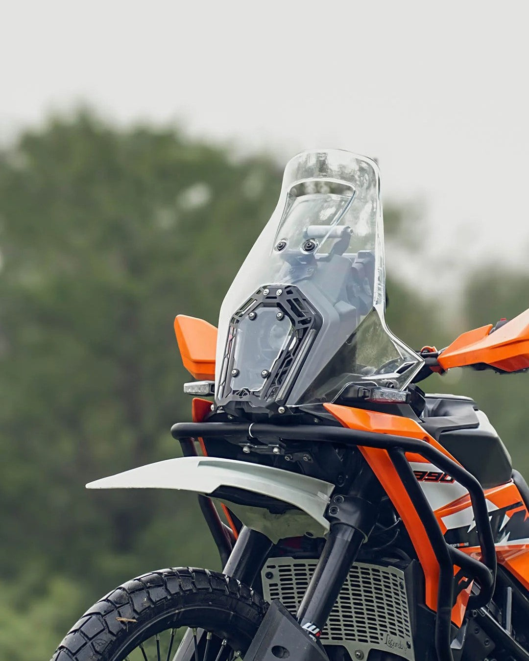 LCB KTM ADV 390 2025 Model Oculus Headlight Shield-Acrylic-Yellow/White - Motodrift