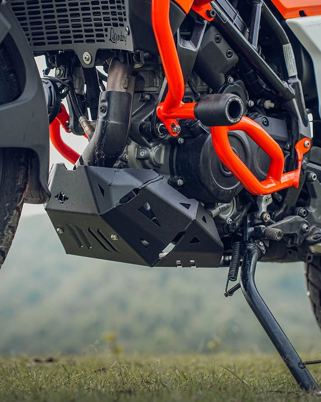 LCB KTM ADV 390 2025 Model Vambrace Bash Plate - Black - Motodrift