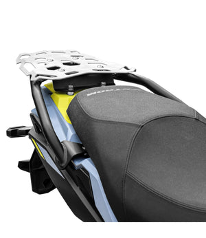 SRC Protective Aluminum Cargo Tail Rack (V1) For Suzuki V-Strom 800DE - Silver - Motodrift