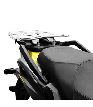 SRC Protective Aluminum Cargo Tail Rack (V2) For Suzuki V-Strom 800DE - Silver - Motodrift