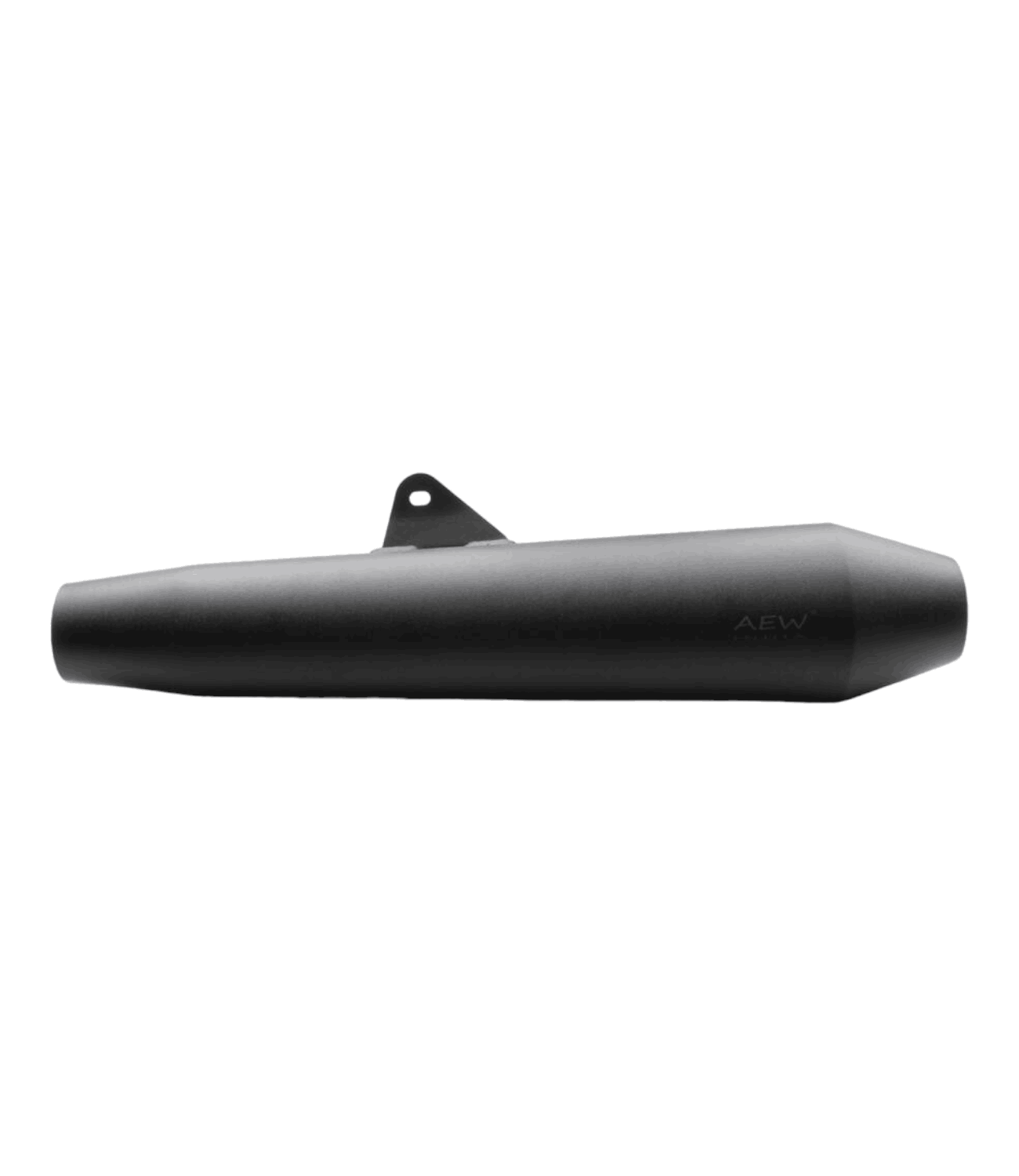 AEW Megaphone Exhaust For Royal Enfield Continental GT / Interceptor 650 TE 102 Mild Steel (Black) - Motodrift