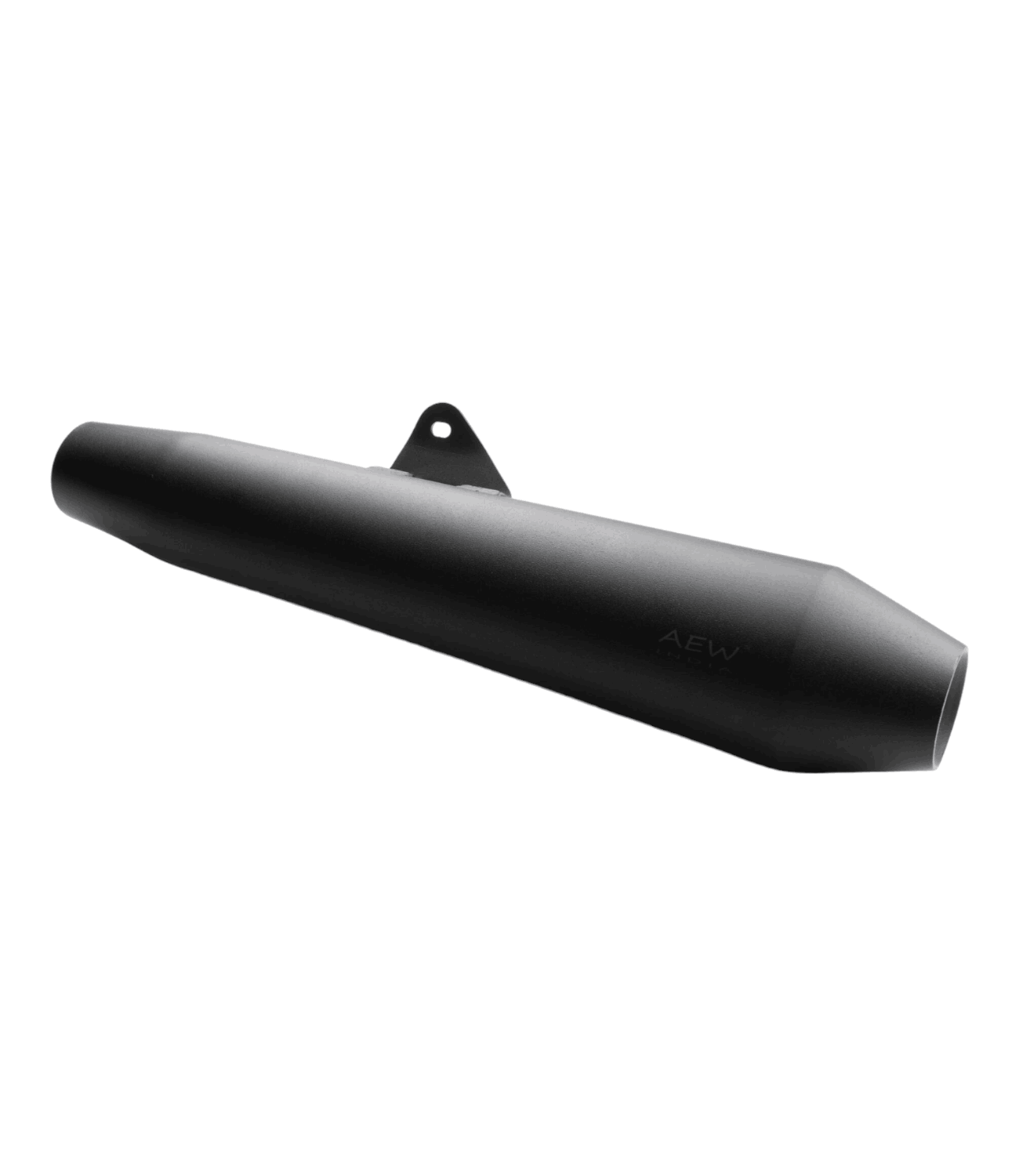 AEW Megaphone Exhaust For Royal Enfield Continental GT / Interceptor 650 TE 102 Mild Steel (Black) - Motodrift