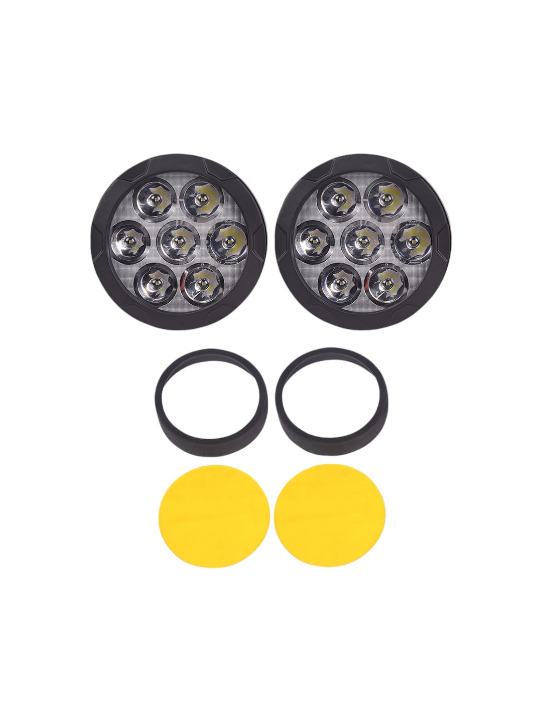 HJG 7 LED Round Fog Light  - 70 Watts - Motodrift
