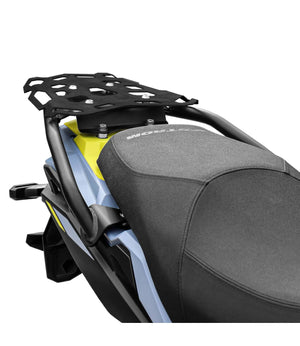 SRC Protective Aluminum Cargo Tail Rack (V1) For Suzuki V-Strom 800DE - Black - Motodrift