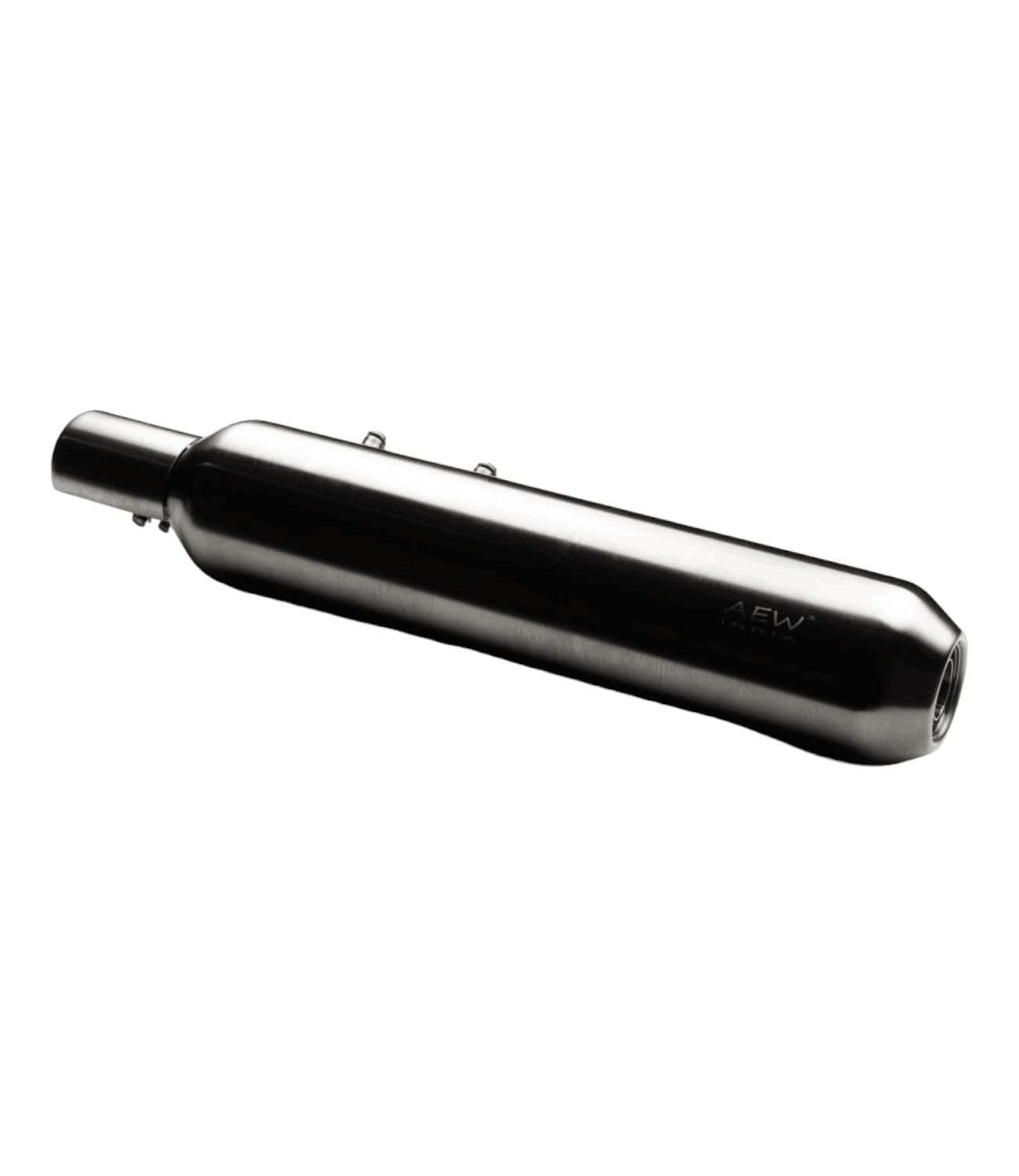 AEW TE 202 Exhaust For Royal Enfield Super Meteor 650 Stainless Steel Matt Polish - Motodrift