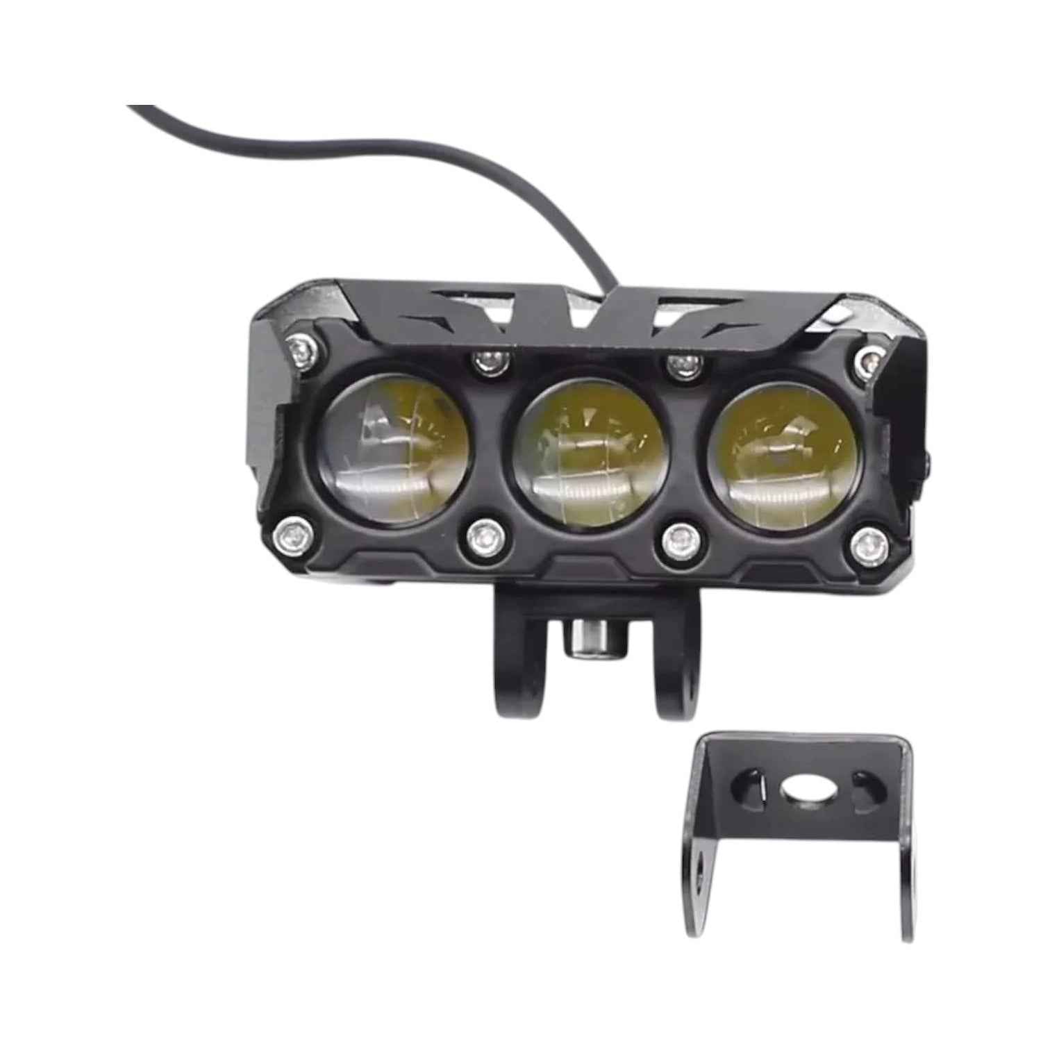 HJG Original Mega Drive 3 Lens Dual Color Yellow/White LED Fog Lights (Pair)