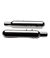 AEW TE 202 Exhaust For Royal Enfield Super Meteor 650 Stainless Steel Mirror Polish - Motodrift