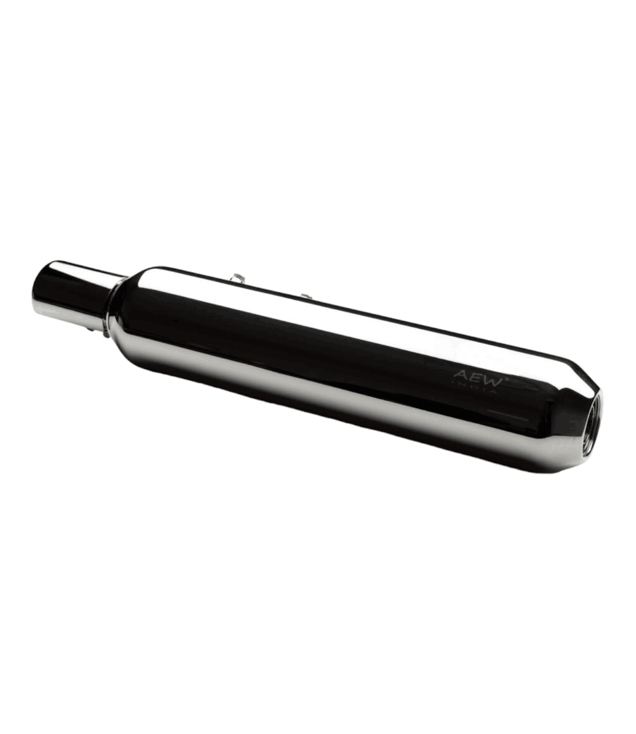 AEW TE 202 Exhaust For Royal Enfield Super Meteor 650 Stainless Steel Mirror Polish - Motodrift