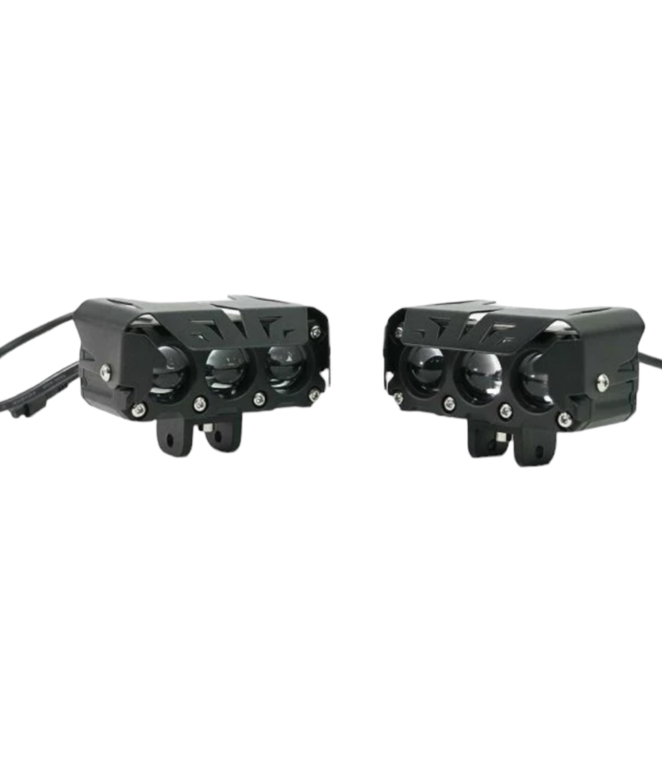HJG 3 LED Lens Fog Light with Harness and Switch - Original - Motodrift