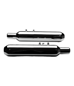 AEW TE 202 Exhaust For Royal Enfield Super Meteor 650 Mild Steel Chrome - Motodrift
