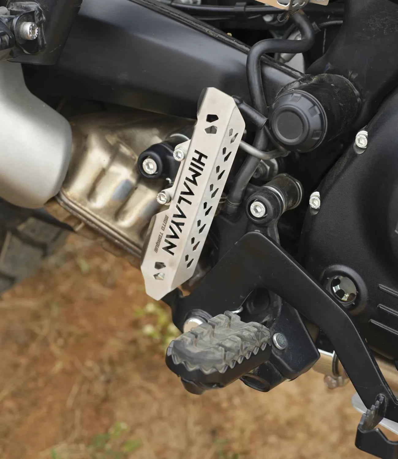 Moto Torque Rear Master Cylinder Guard For Royal Enfield Himalayan 450 (Stainless Steel) - Motodrift