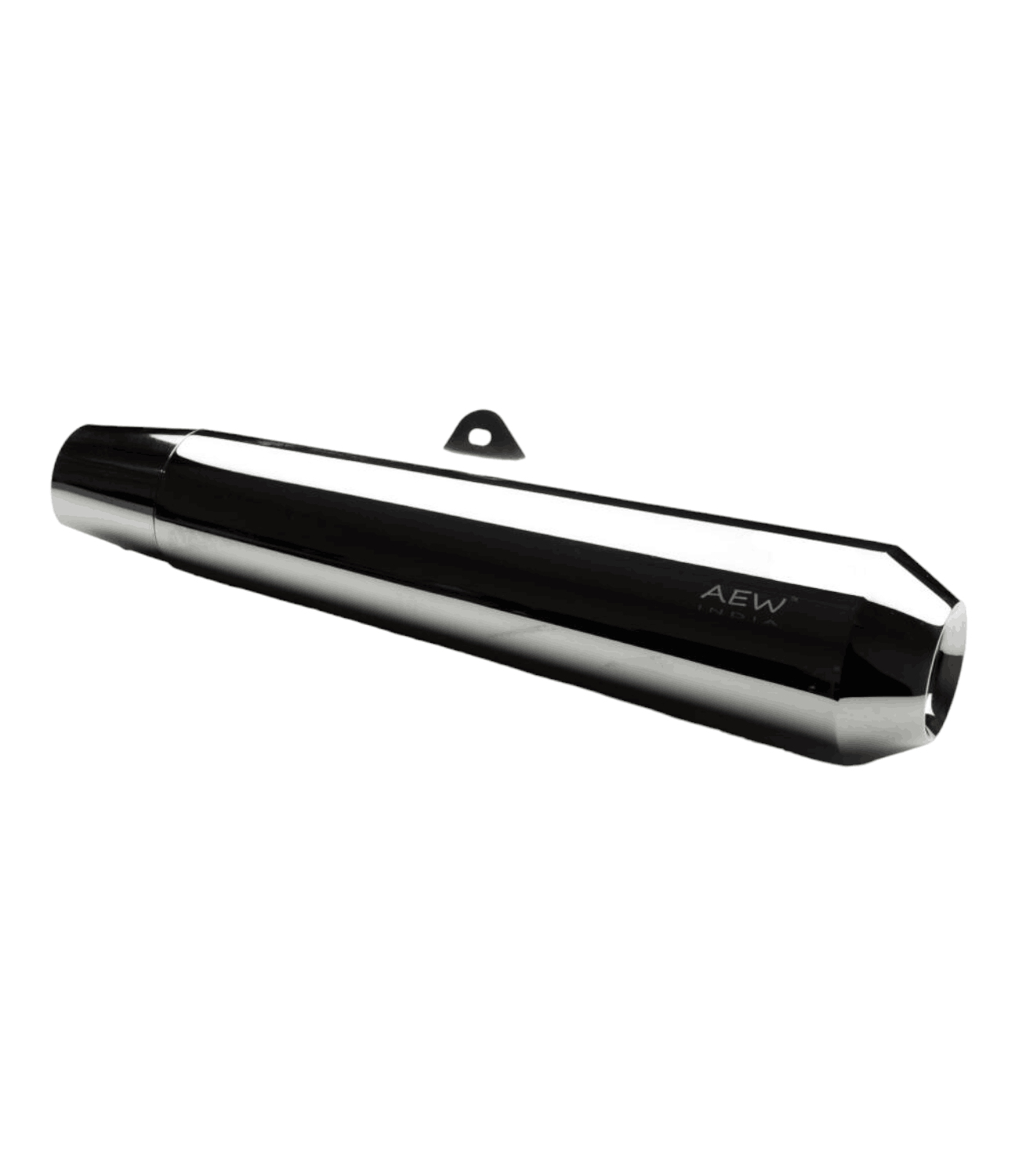 AEW Megaphone For Royal Enfield Continental GT / Interceptor 650 TE 103 Stainless Steel (Mirror Polish) - Motodrift