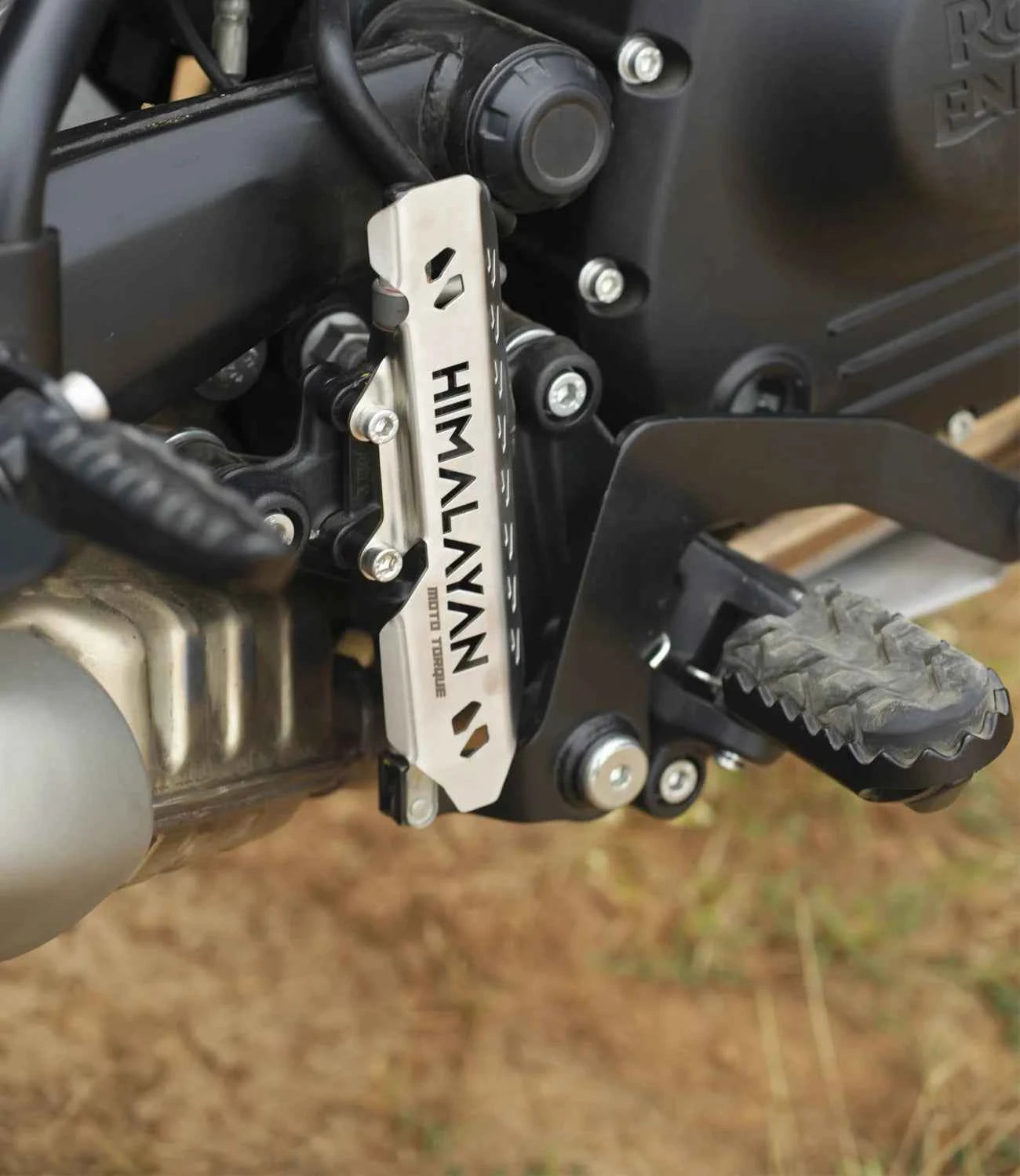 Moto Torque Rear Master Cylinder Guard For Royal Enfield Himalayan 450 (Stainless Steel) - Motodrift