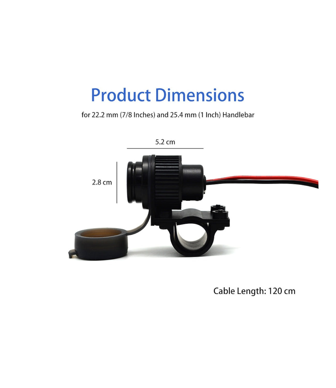Clifftop Handlebar Mounted 36 W PD USB-C + QC 3.0 (Plastic) - Motodrift