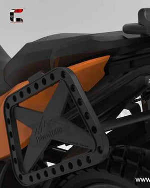 Carbon Racing AdvenTour Pannier Mounts KTM for Adventure 250/390 - 3-Point Saddle Stays - Motodrift