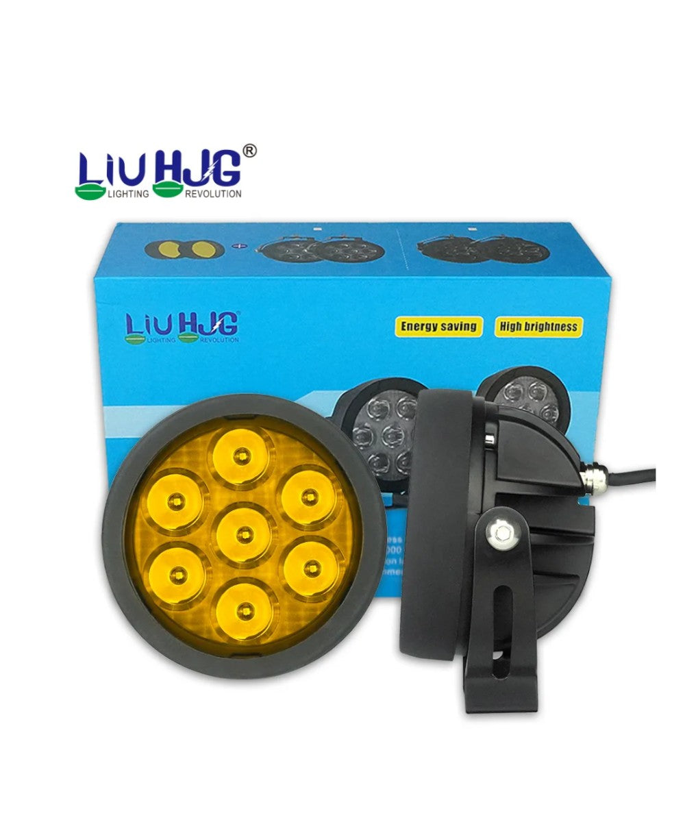 HJG 7 LED Round Fog Light  - 70 Watts - Motodrift
